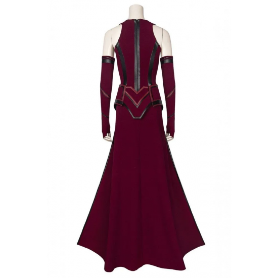 Wandavision 2021 Scarlet Witch Cosplay Costume Cloak Crown Outifit