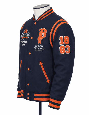 Women's Baltimore Polytechnic Institute Navy Style Varsity Jacket