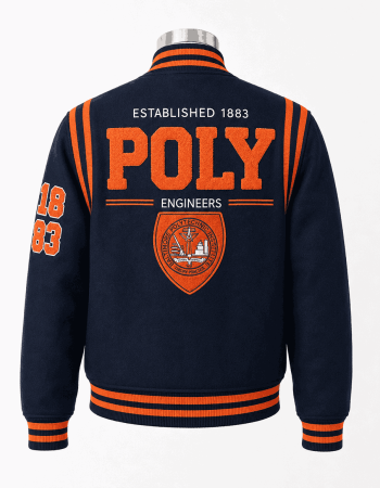 Women's Baltimore Polytechnic Institute Navy Style Varsity Jacket