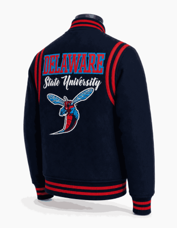 Women's Delaware State University Style Wool Varsity Jacket