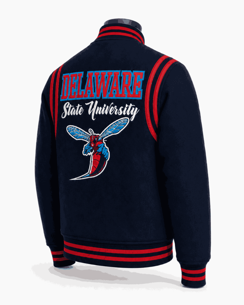 Women's Delaware State University Style Wool Varsity Jacket