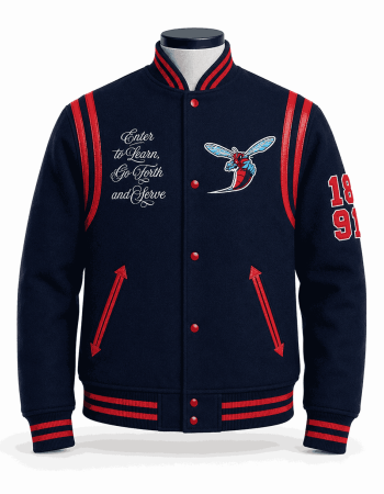 Women's Delaware State University Style Wool Varsity Jacket