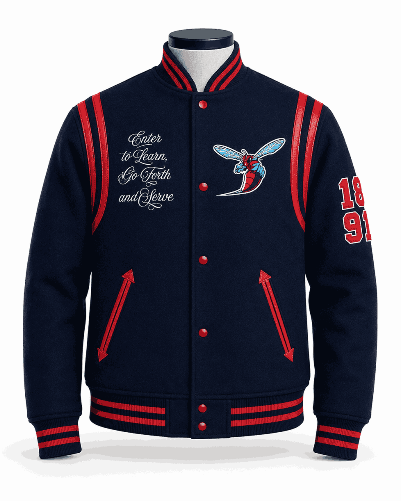 Women's Delaware State University Style Wool Varsity Jacket