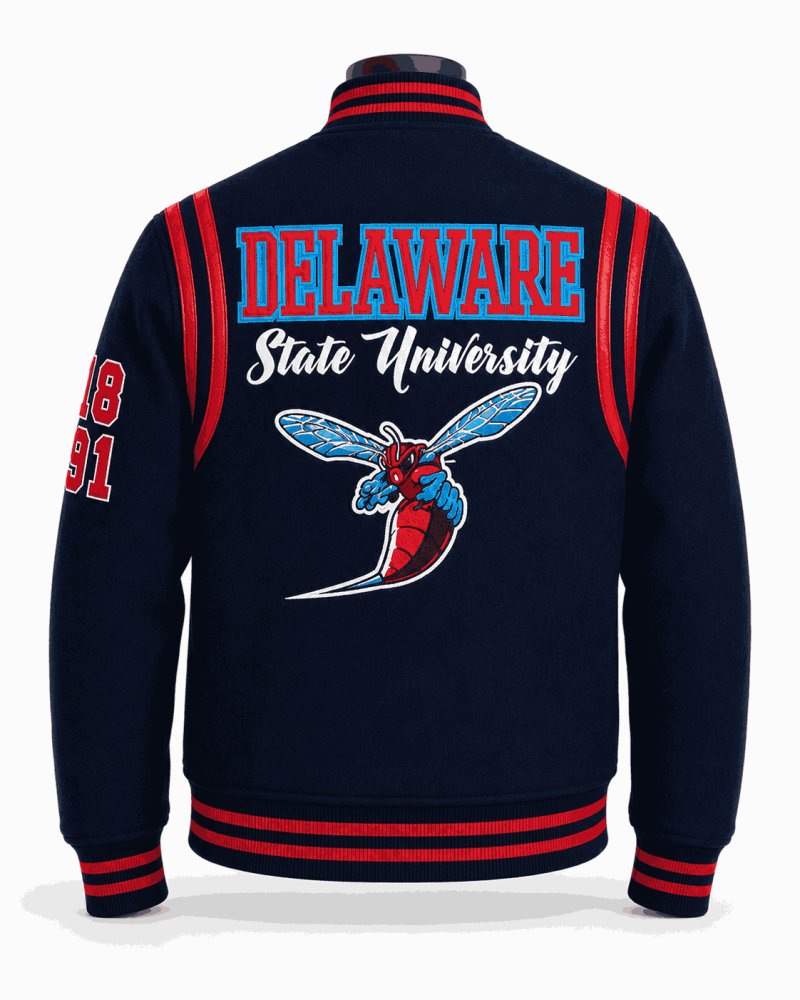 Women's Delaware State University Style Wool Varsity Jacket