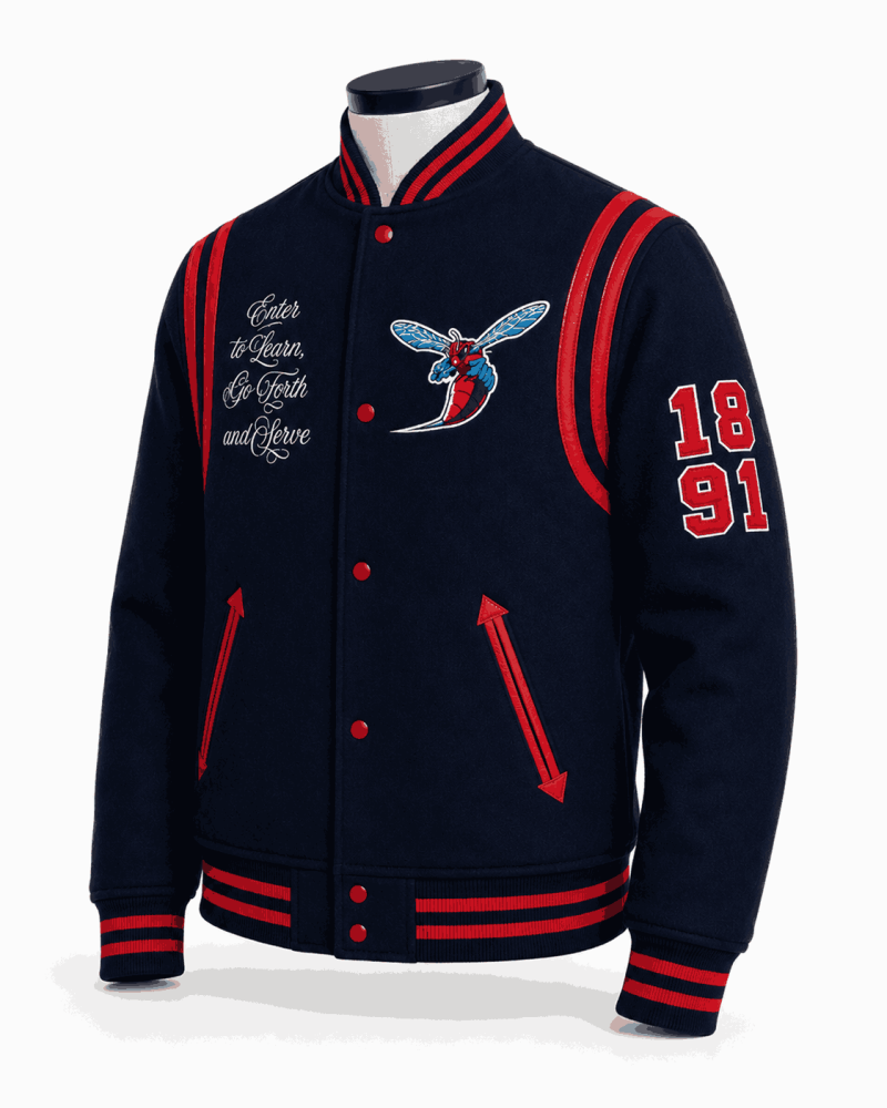 Women's Delaware State University Style Wool Varsity Jacket