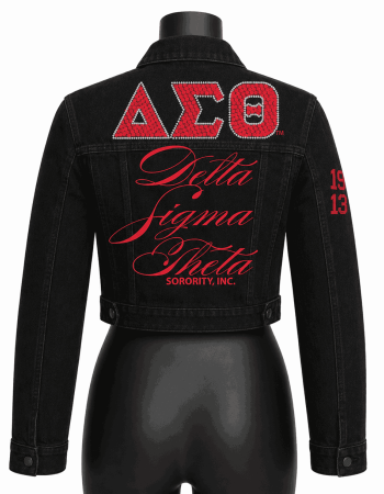 Women's Delta Rhinestone Style Cropped Denim Jacket