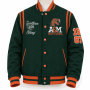Women's Florida A&M University 1887 Green Style Varsity Jacket