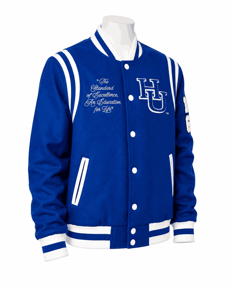 Women's Hampton University Style Royal Varsity Wool Jacket