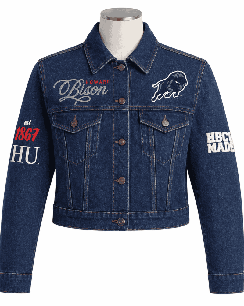 Women's Howard University Style Denim Jacket