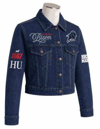 Women's Howard University Style Denim Jacket
