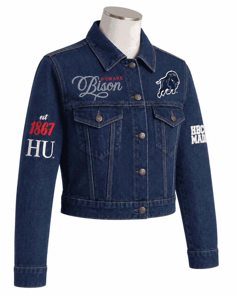 Women's Howard University Style Denim Jacket