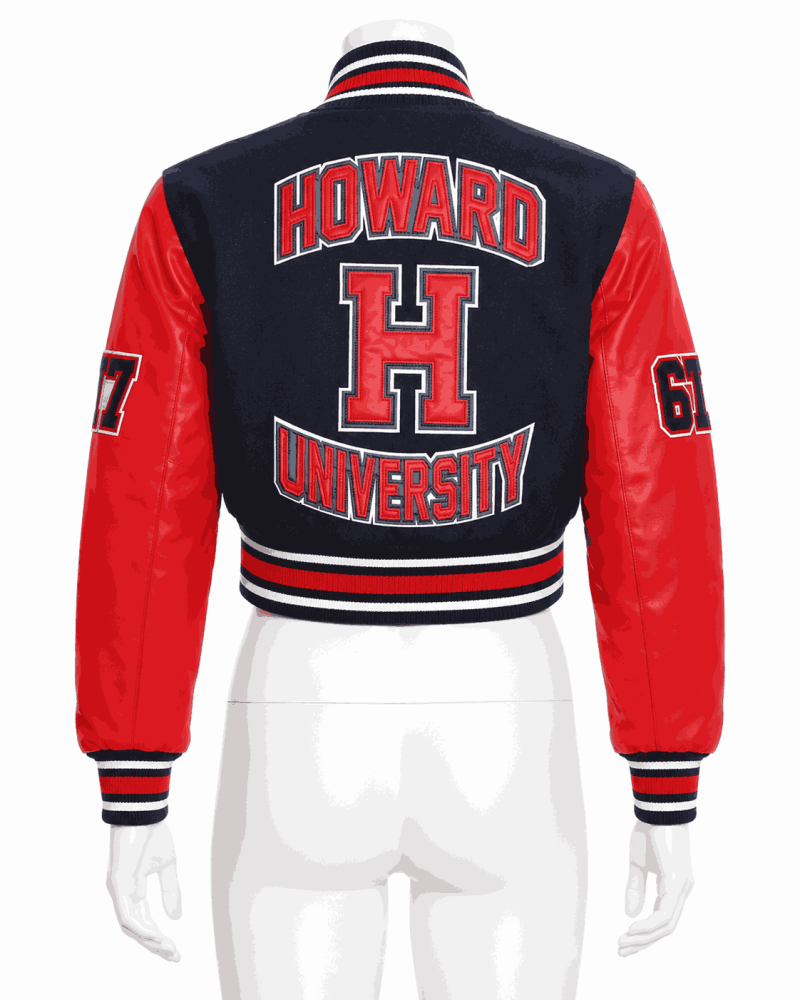 Women's Howard University Style Varsity Jacket