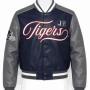 Women's Jackson State Style Cropped Leather Varsity Jacket