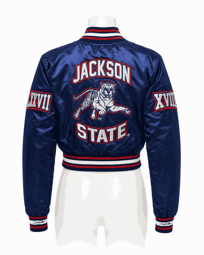 Women's Jackson State University Style Satin Jacket