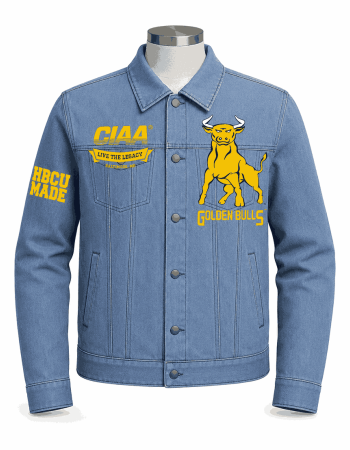 Women's Johnson C Smith University Golden Bulls Style Denim Jacket