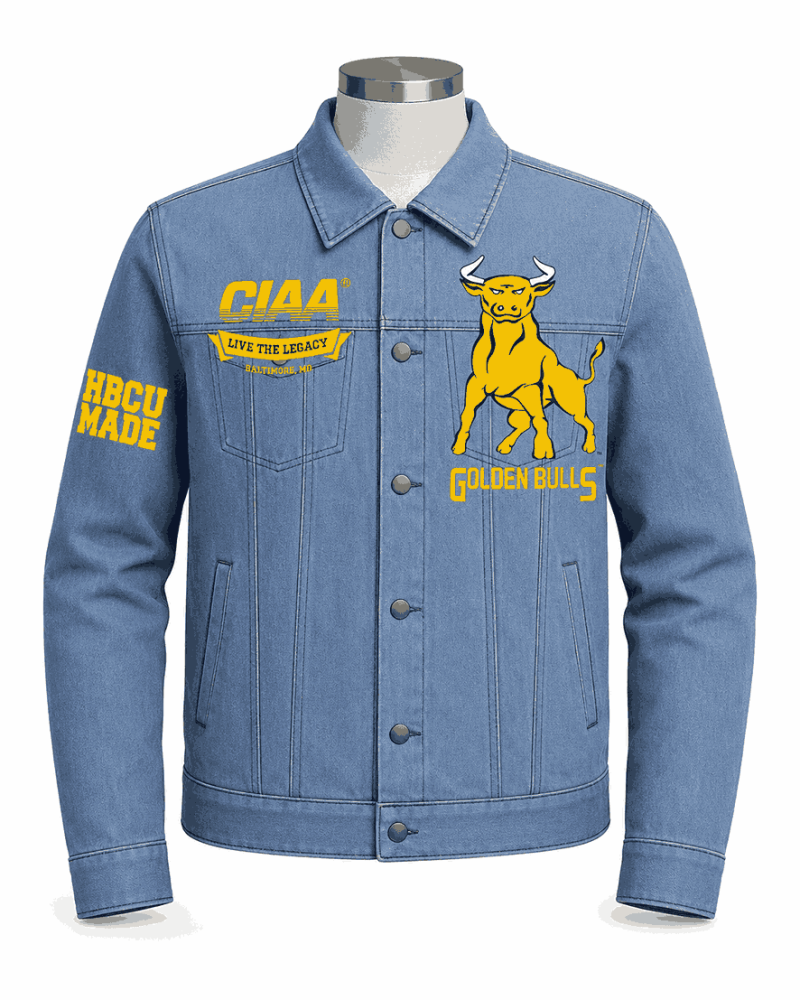 Women's Johnson C Smith University Golden Bulls Style Denim Jacket