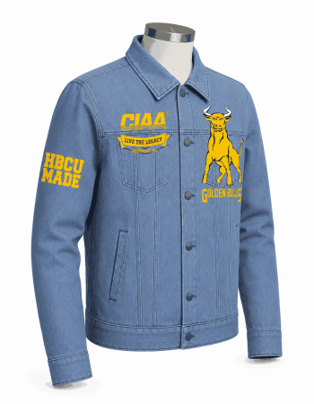 Women's Johnson C Smith University Golden Bulls Style Denim Jacket