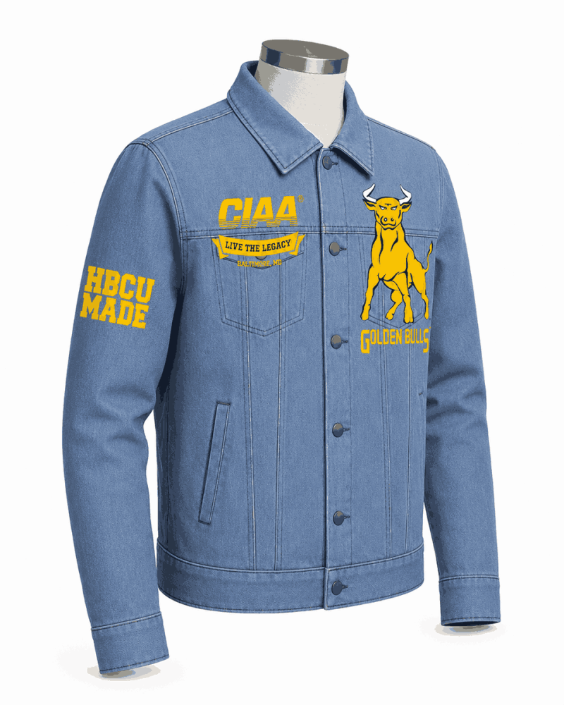 Women's Johnson C Smith University Golden Bulls Style Denim Jacket