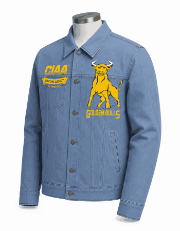 Women's Johnson C Smith University Golden Bulls Style Denim Jacket