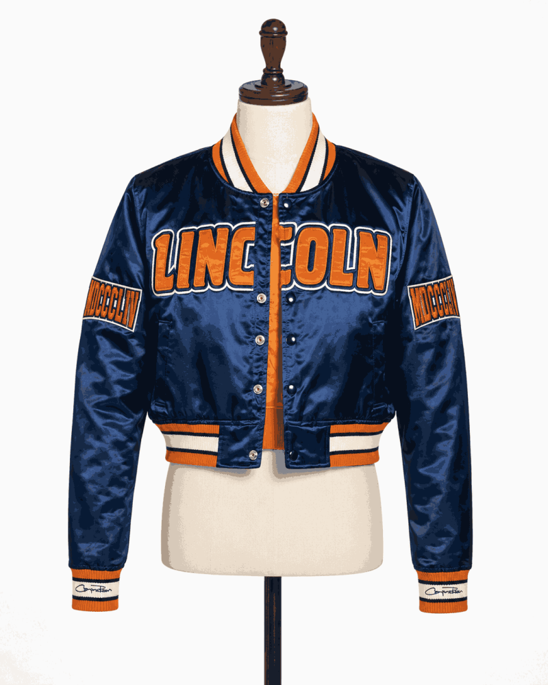Women's Lincoln University Style Satin Jacket