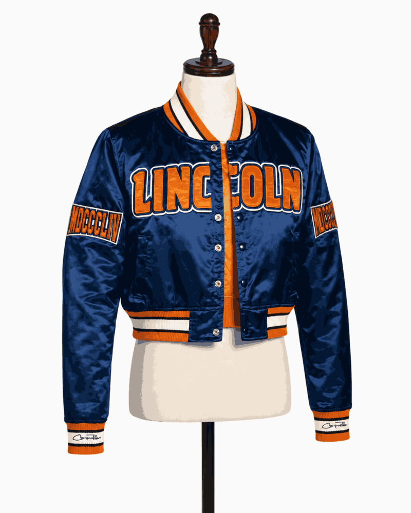 Women's Lincoln University Style Satin Jacket