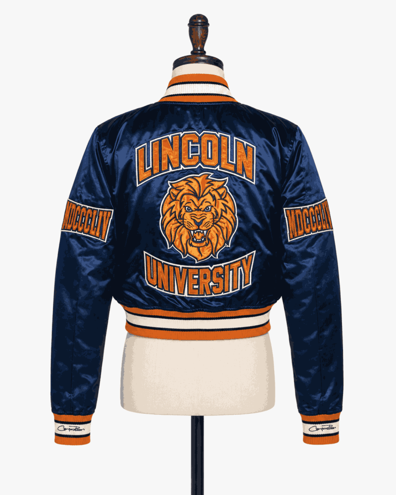 Women's Lincoln University Style Satin Jacket