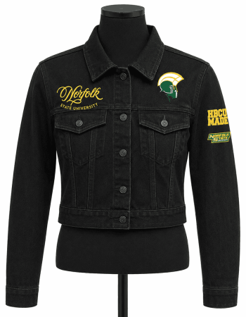 Women's Norfolk State University Style Cropped Denim Jacket