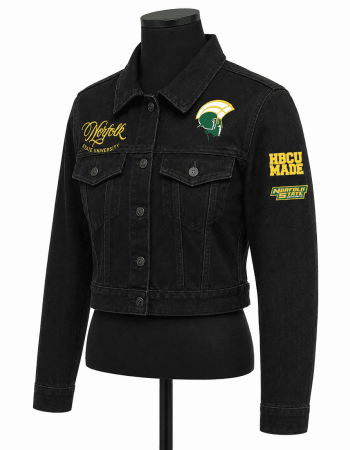 Women's Norfolk State University Style Cropped Denim Jacket
