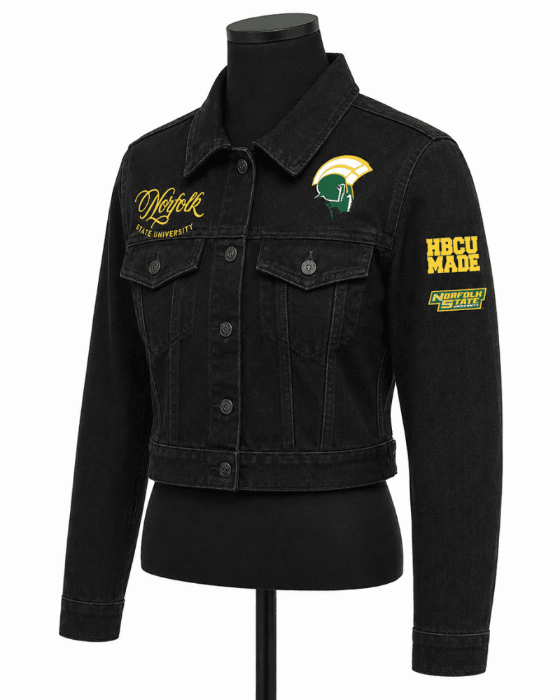 Women's Norfolk State University Style Cropped Denim Jacket