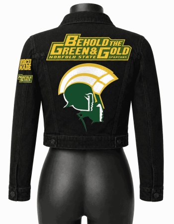 Women's Norfolk State University Style Cropped Denim Jacket