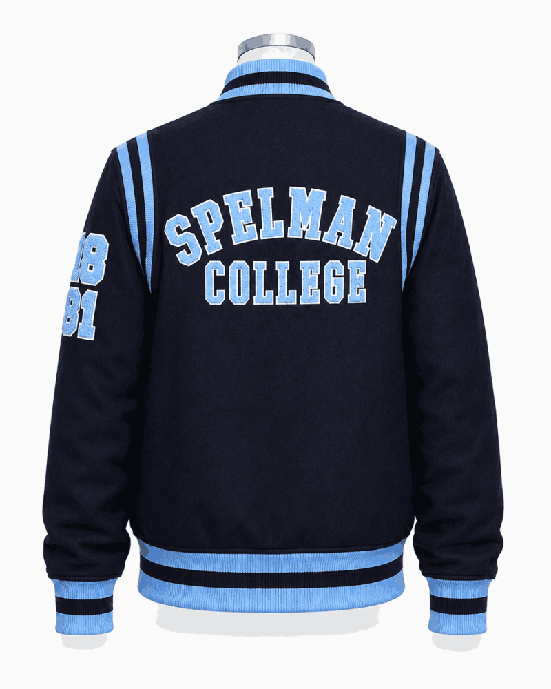 Spelman College Jaguars Navy Style Varsity Jacket - Unisex