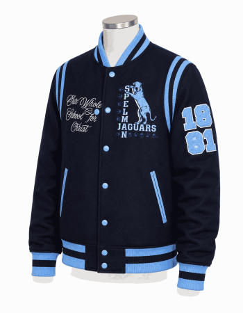 Spelman College Jaguars Navy Style Varsity Jacket - Unisex