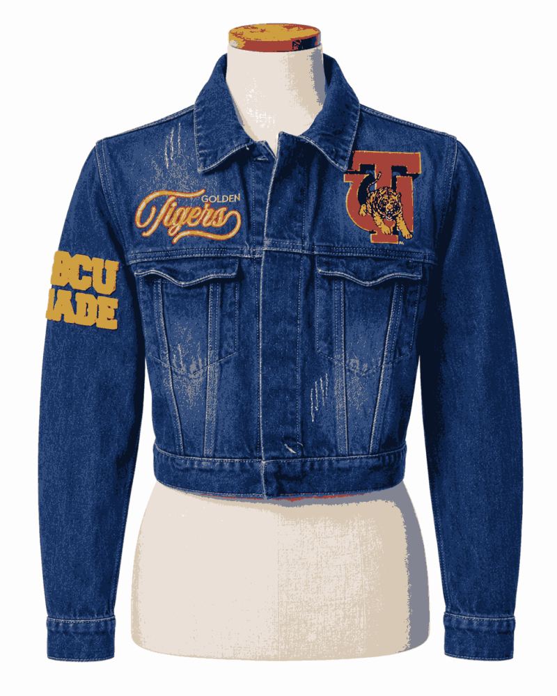 Women's Tuskegee University Denim Cropped Style Jacket