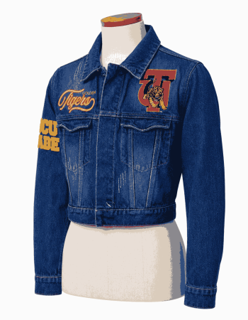 Women's Tuskegee University Denim Cropped Style Jacket