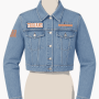 Women's Virginia State University Style Cropped Denim Jacket