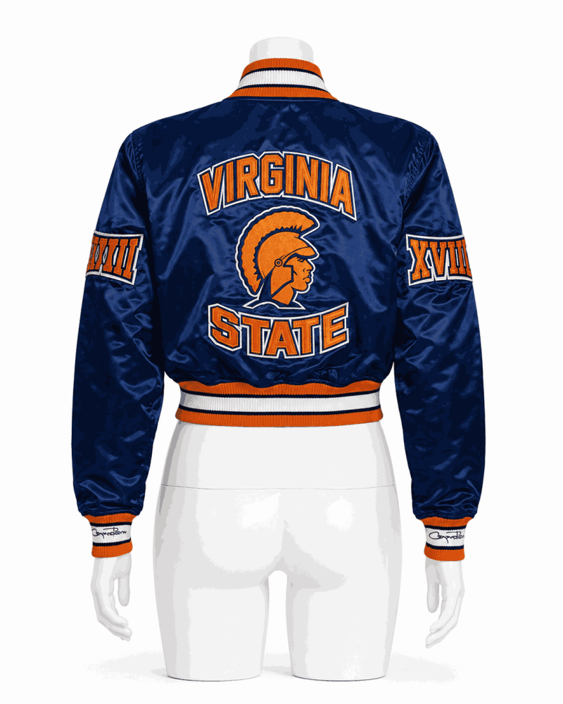 Women's Virginia State University Style Satin Jacket