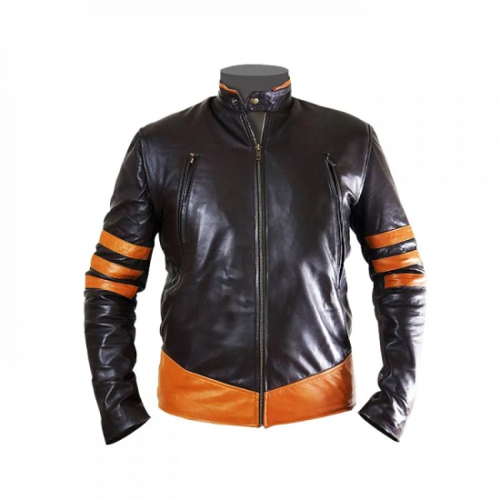 X men Wolverine Brown Leather Jacket
