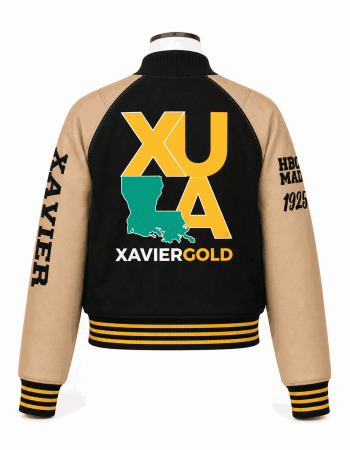 Xavier University Style Black Varsity Jacket - Unisex
