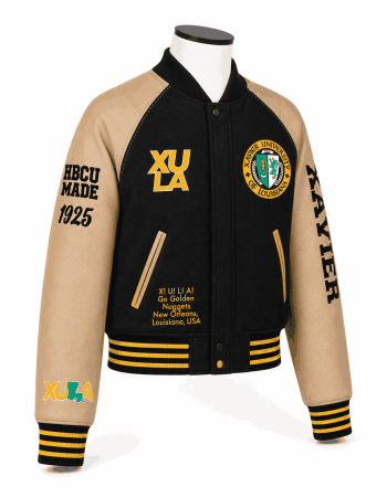 Xavier University Style Black Varsity Jacket - Unisex