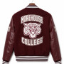 Morehouse College Style Maroon Varsity Jacket