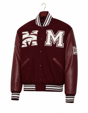 Morehouse College Style Maroon Varsity Jacket