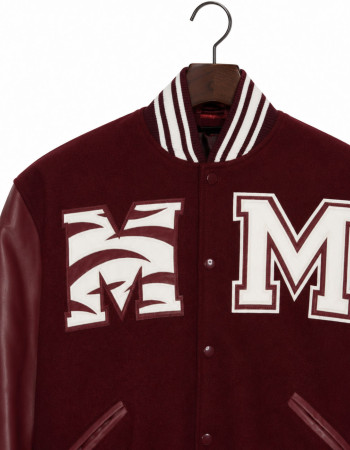 Morehouse College Style Maroon Varsity Jacket