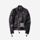 Off-White Virgil Abloh Black  Leather Biker Jacket