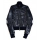 Prada Black  Leather Bomber Jacket