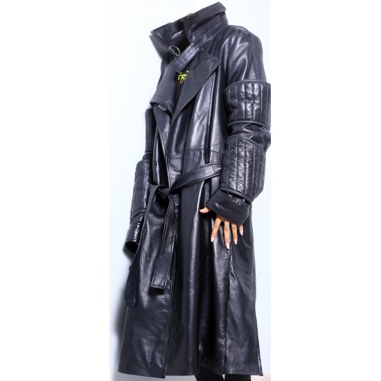 The Crow 2024 Bill Skarsgard Gothic Black Trench Coat