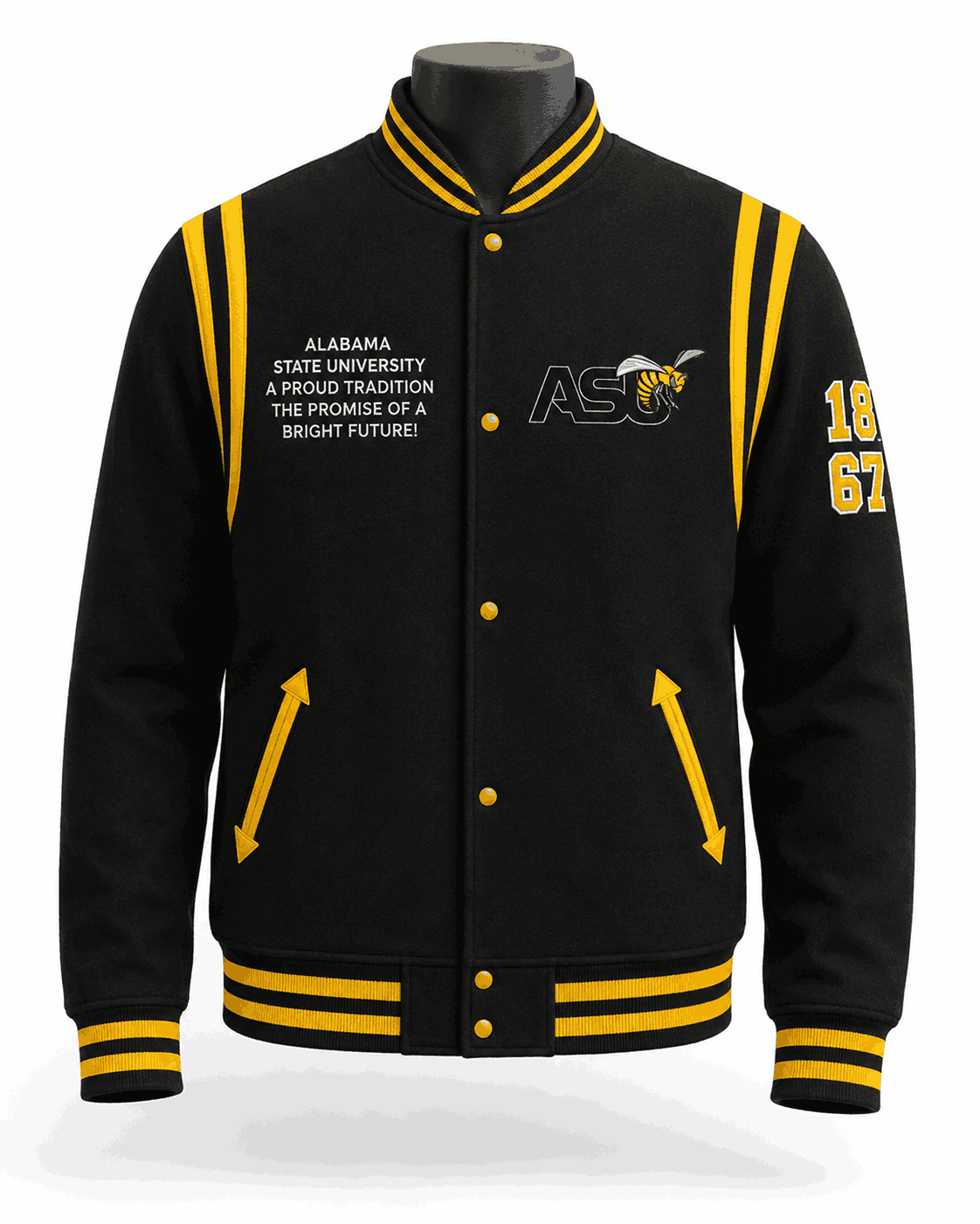 Alabama State Style Varsity Wool Jacket - Unisex