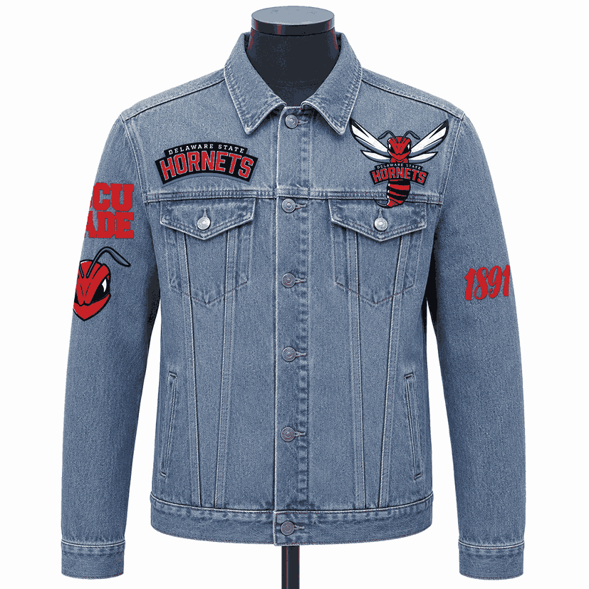 Delaware State University Style Denim Jacket - Unisex