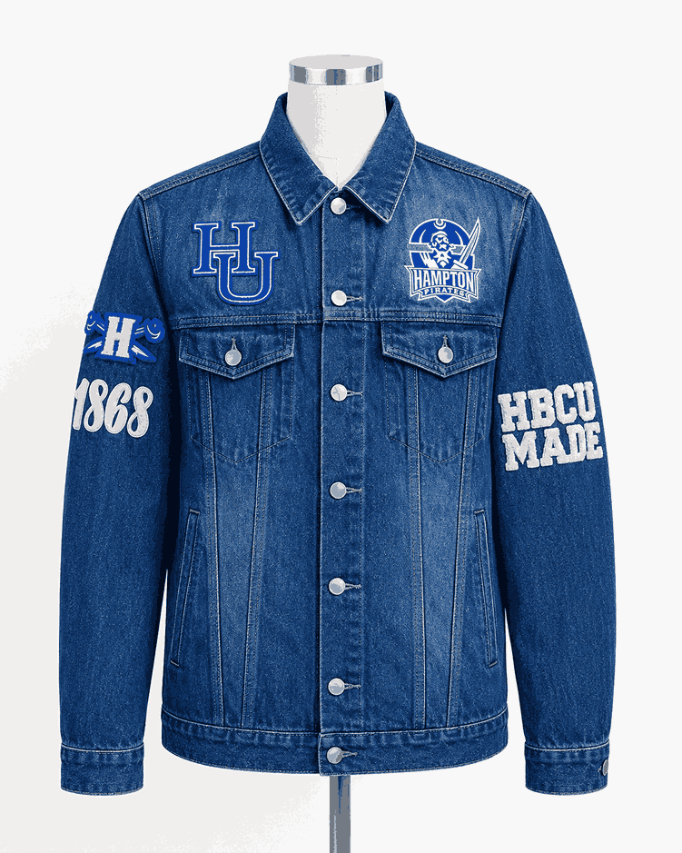 Hampton University Style Denim Jacket - Unisex
