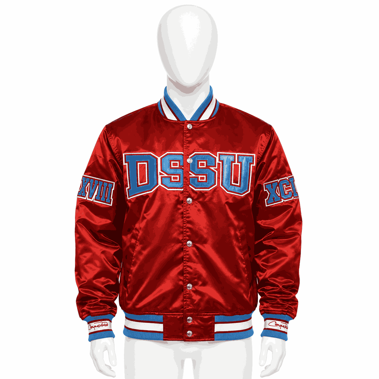 Men's Delaware State University Style Satin Jacket