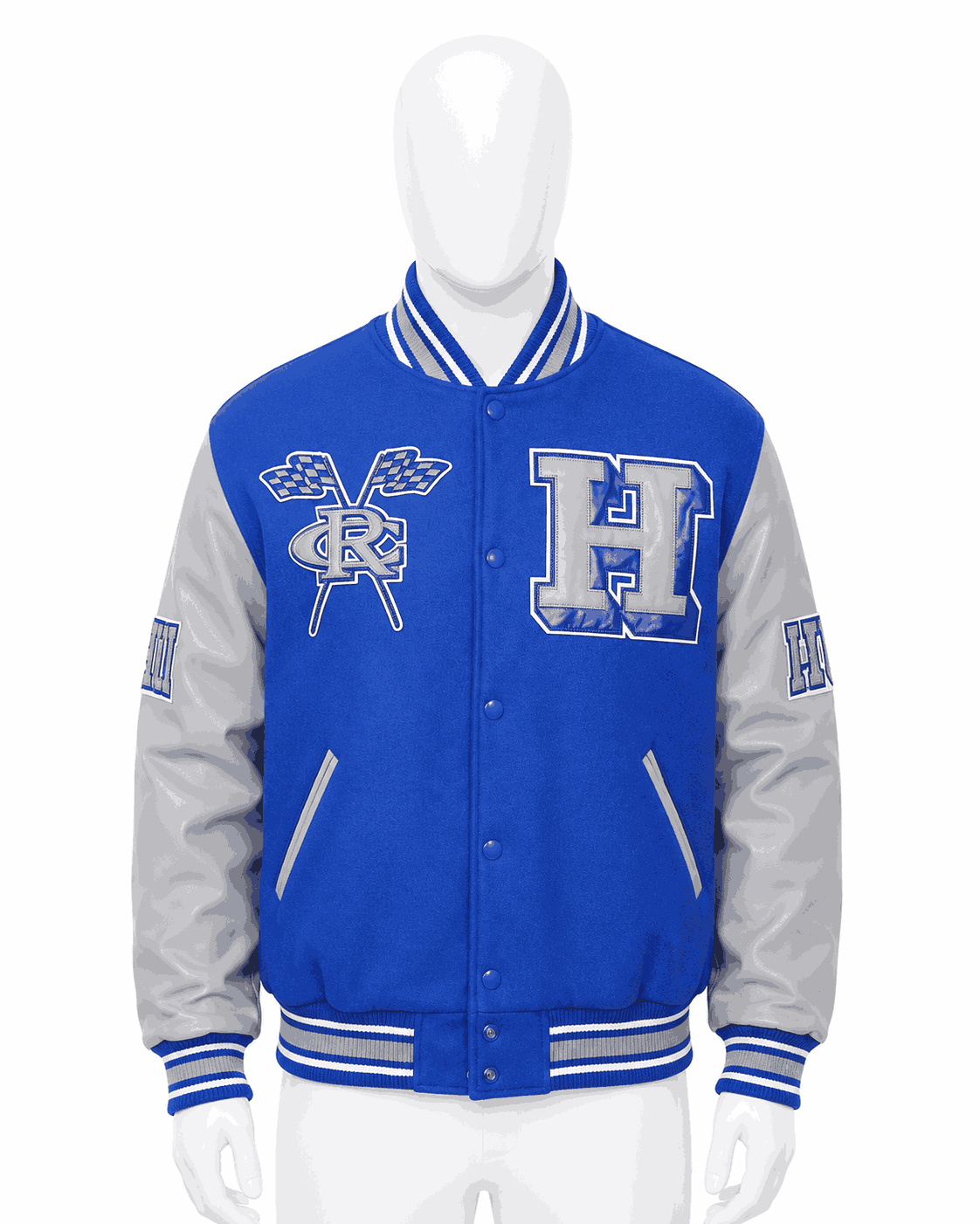 Men's Hampton University Style Varsity Jacket